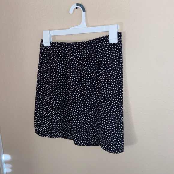 Hipster black & white polka dot mini skirt y2k bottoms cute boutique tiny dress - Picture 5 of 8